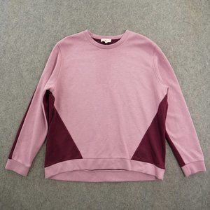 Ted Baker Sweatshirt Womens 4 Pink Burgundy Pullover Round Neck Long Sleeve